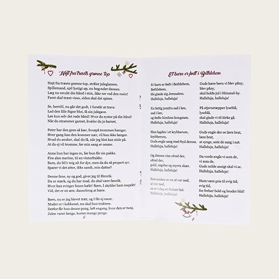 Det Gamle Apotek Christmas song book vánoční zpěvník růžový 15 cm