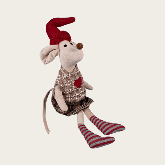 Det Gamle Apotek Mouse vánoční myš červená 60 cm
