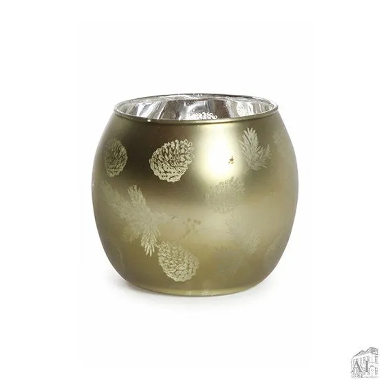 Det Gamle Apotek Candleholder svícen na čajovku zelený 7 cm