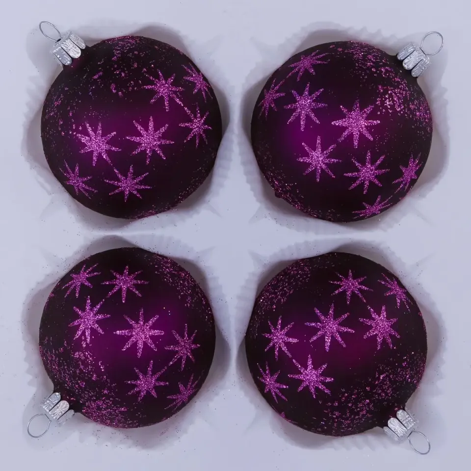 Vánoční ozdoby 11249C44 enzián mat koule 70 mm