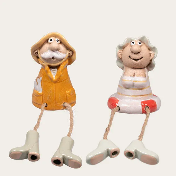Det Gamle Apotek figurka žlutá keramická 8 cm
