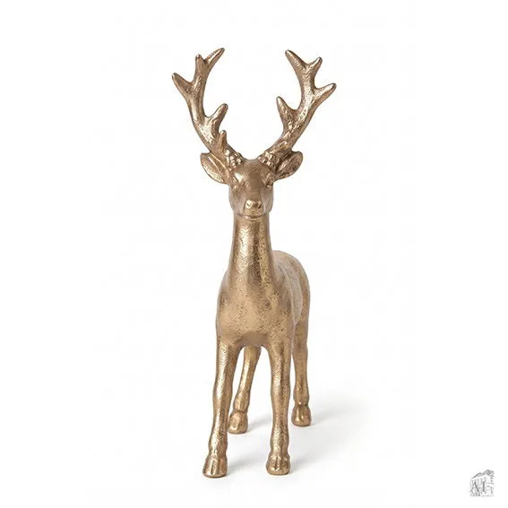 Det Gamle Apotek Deer zlatá vánoční figurka 12 cm