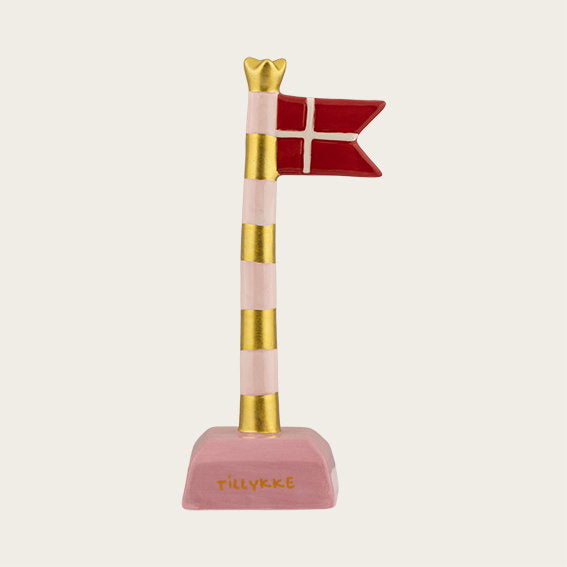 Det Gamle Apotek Vlajka keramická červená 18 cm