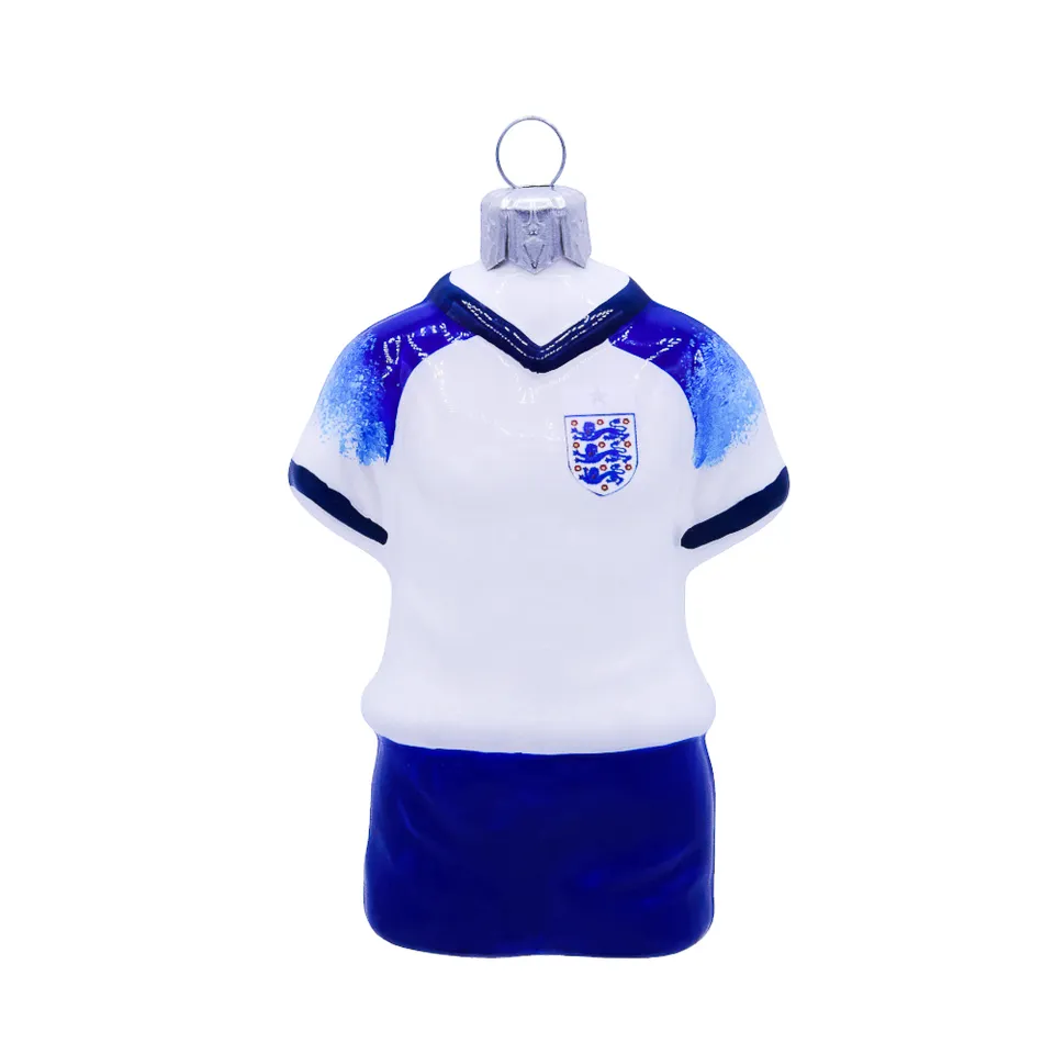 Vitbis Anglie skleněná baňka dres 10 cm pro fanoušky