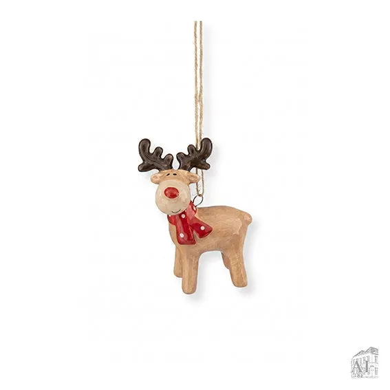 Det Gamle Apotek Reindeer závěsná ozdoba hnědá 7 cm