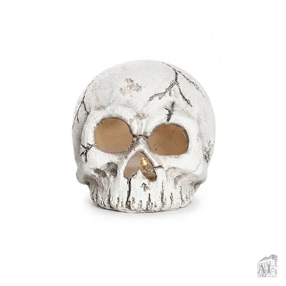 Det Gamle Apotek Skull LED lebka bílá s bateriemi