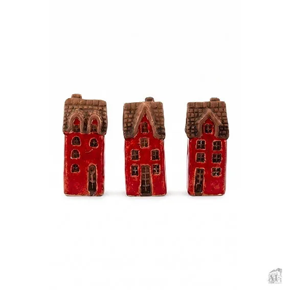 Det Gamle Apotek House keramický domeček červený 7 cm