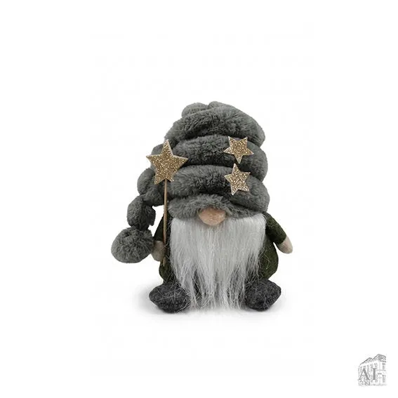 Det Gamle Apotek Gnome látkový skřítek šedý 42 cm