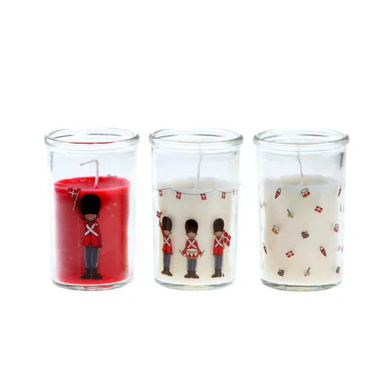 Det Gamle Apotek Soldier svíčka ve skle červená 10 cm
