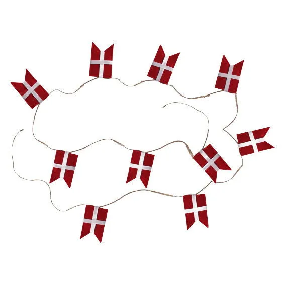 Det Gamle Apotek Flag garland girlanda plstěná červená
