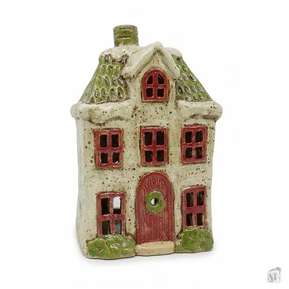 Det Gamle Apotek House keramický domeček bílý 20 cm