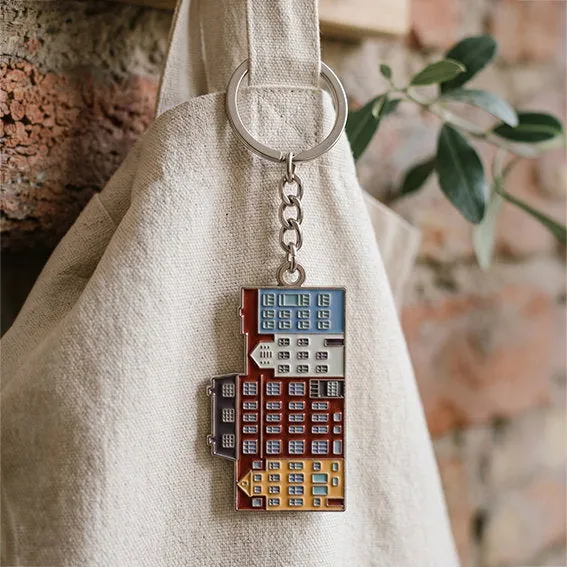 Det Gamle Apotek Keychain klíčenka kovová červená