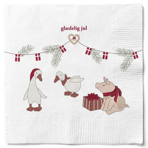 Det Gamle Apotek Napkins ubrousky bílé 33 cm 20 ks