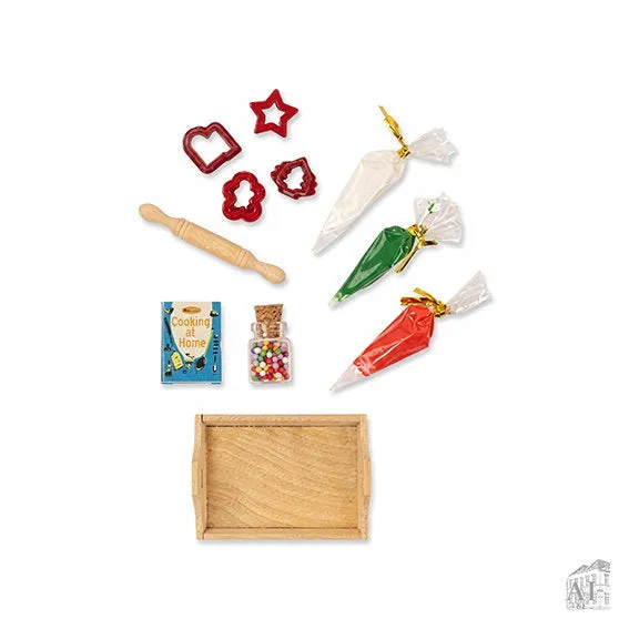 Det Gamle Apotek Cookie set for Gnomes sušenky 7 cm dřevo