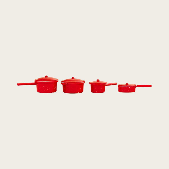 Det Gamle Apotek Cooking Tools mini nádobí bílé 8 cm