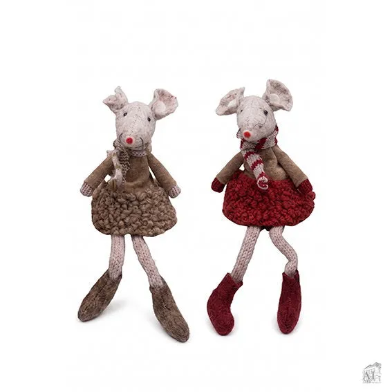 Det Gamle Apotek Mouse figurka myška 15 cm hnědá polyester
