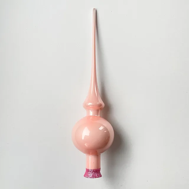Vánoční ozdoby Jednokulová špice porcelánová světle růžová