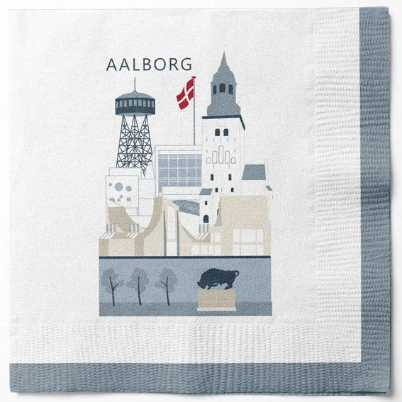 Det Gamle Apotek Aalborg papírové ubrousky 20 ks 33 cm
