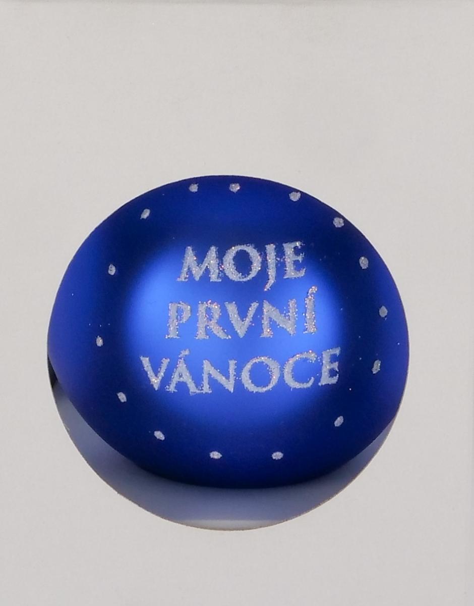 Vánoční ozdoby Koule 1124N296/8 modrá matná