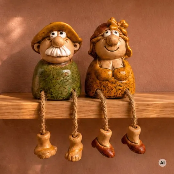 Det Gamle Apotek Figures kameninová figurka oranžová 8 cm