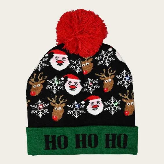 Det Gamle Apotek Christmas Hat vánoční čepice s LED černá