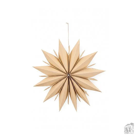 Det Gamle Apotek Paper Star papírová hvězda béžová 30 cm