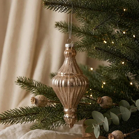 Det Gamle Apotek Drop ornament skleněná kapka zlatá 14 cm
