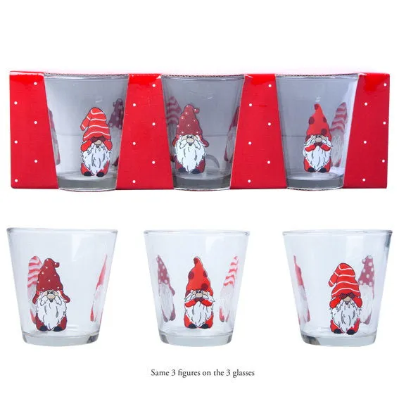 Det Gamle Apotek Glass sklenice s potiskem 8,8 cm 3 ks