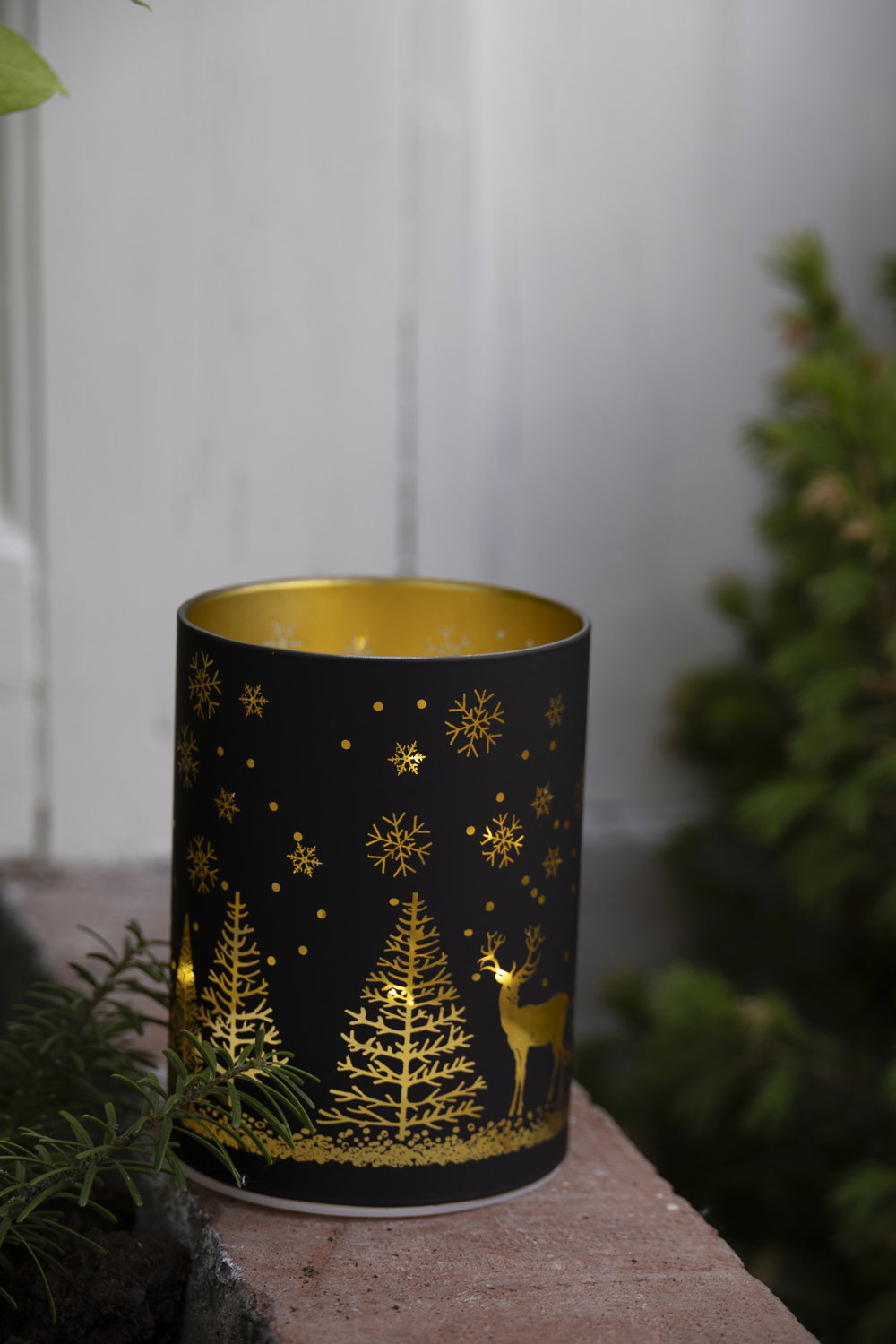 Det Gamle Apotek Lantern lucerna LED černá 12 cm