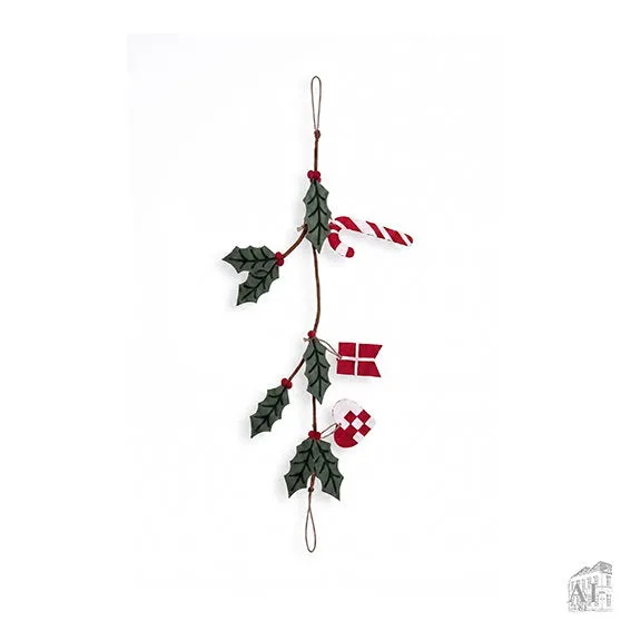 Det Gamle Apotek Garland závěsná girlanda 60 cm zelená