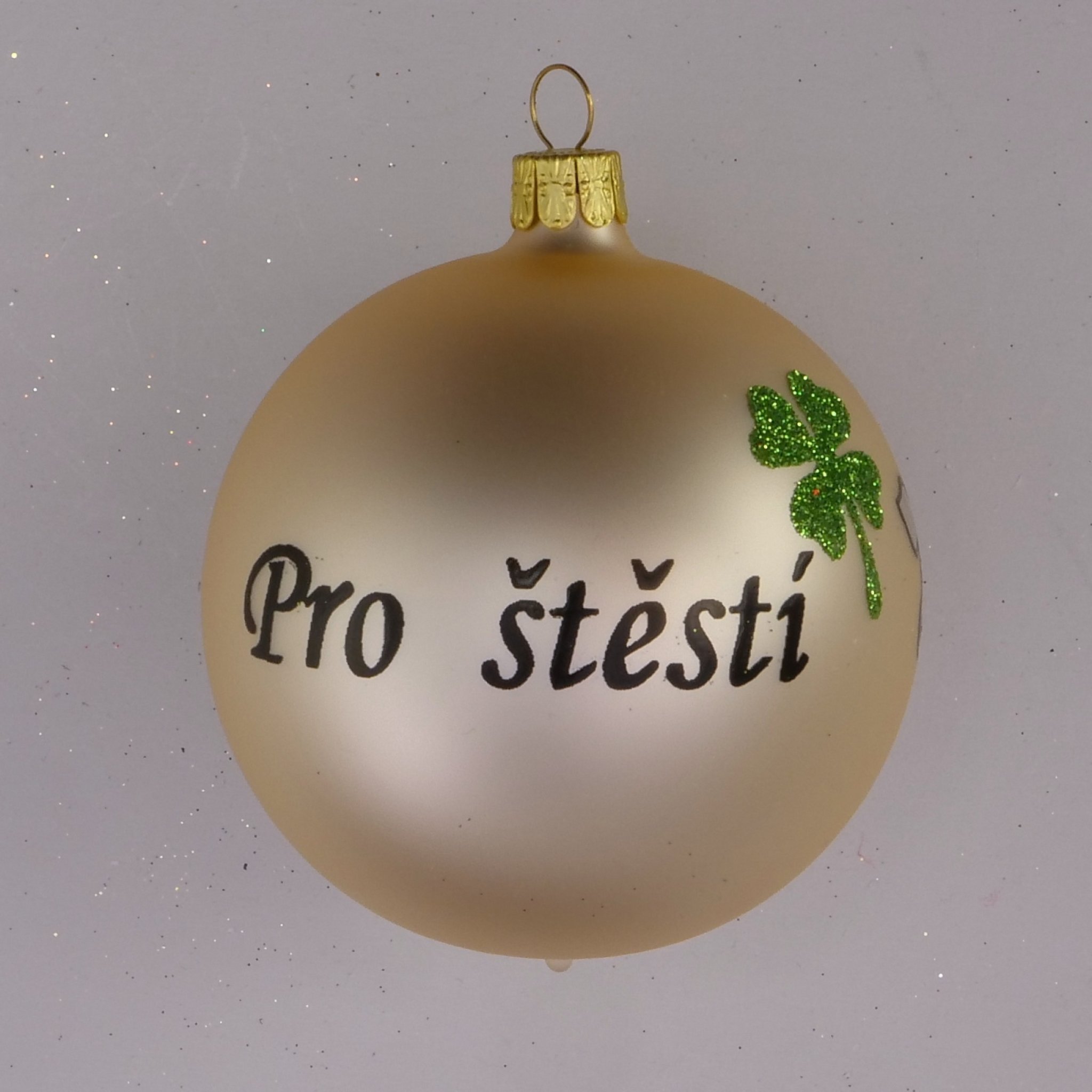 Vánoční ozdoby 11249L66 vánoční koule champagne matná