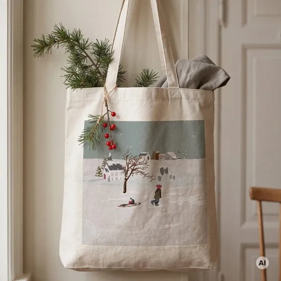 Det Gamle Apotek Bag bavlněná taška 25 cm zelená