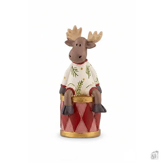 Det Gamle Apotek Moose vánoční figurka sob 10 cm polyresin