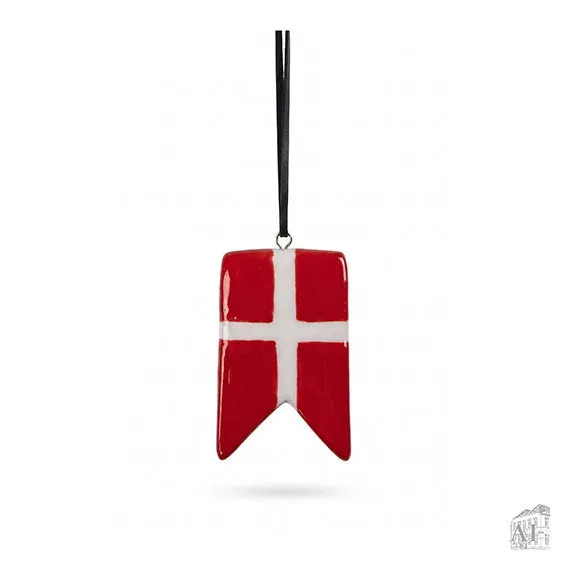 Det Gamle Apotek Danish Flag závěsná vlajka červená