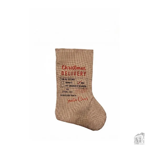 Det Gamle Apotek Christmas stocking punčocha 40 cm natural
