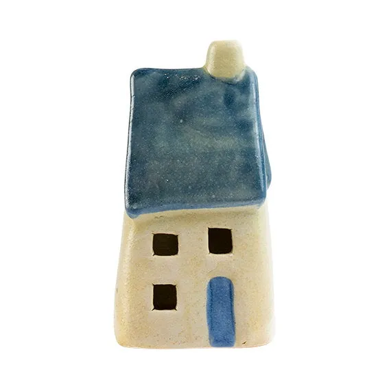Det Gamle Apotek House domeček modrý kameninový 11 cm