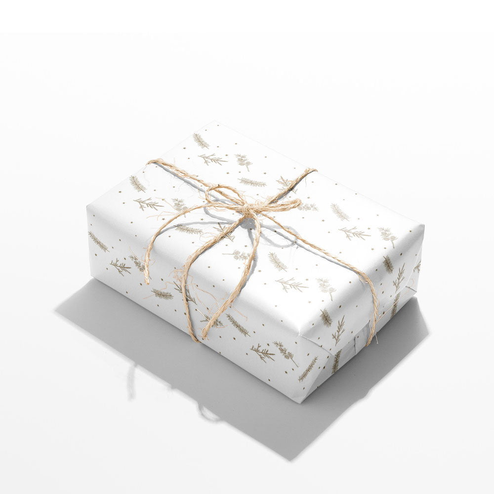 Det Gamle Apotek Giftpaper 5m balicí papír bílo-zlatý
