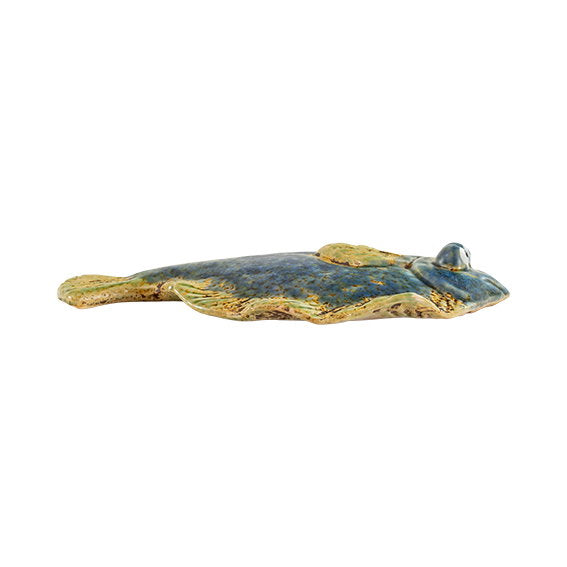 Det Gamle Apotek Fish kameninová dekorace modrá ryba 19,5 cm
