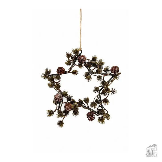 Det Gamle Apotek Wreath věnec 25 cm hnědý plastový