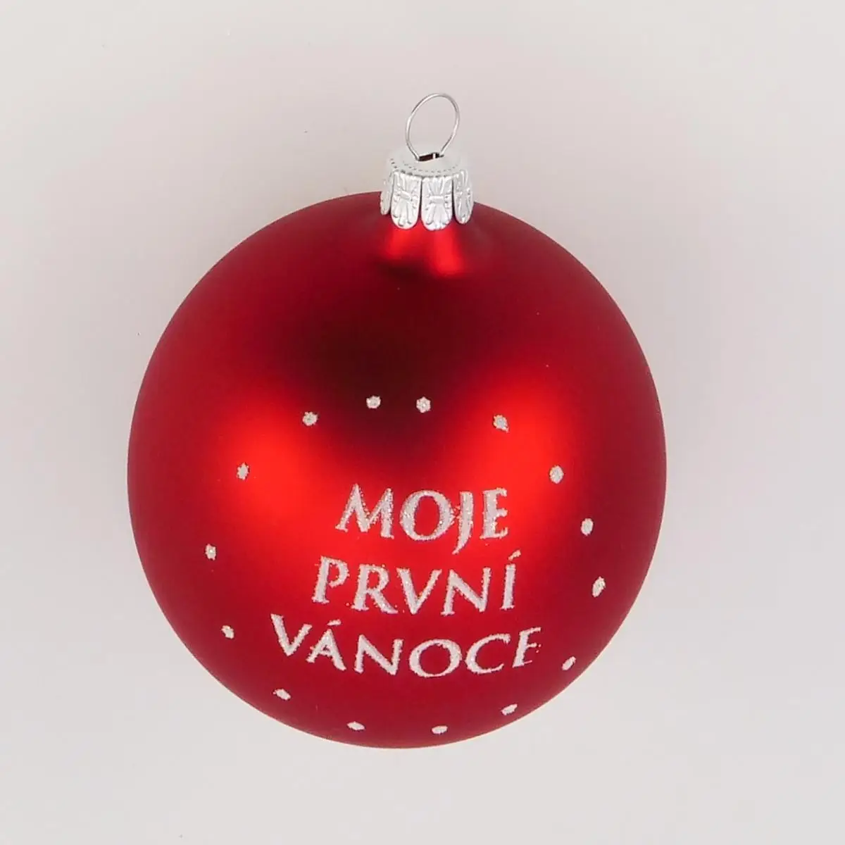 Vánoční ozdoby 1124N296/8 červená matná baňka