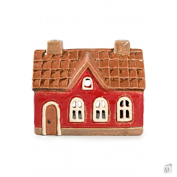 Det Gamle Apotek Red House for T-light domeček červený keramika