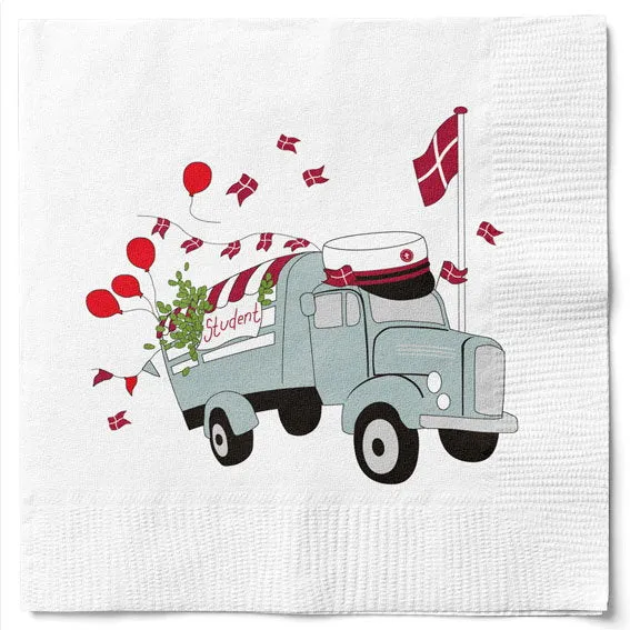 Det Gamle Apotek Napkins papírové ubrousky červené 20 ks