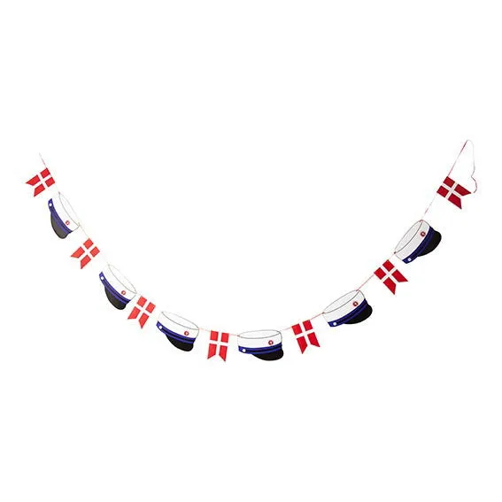 Det Gamle Apotek Garland girlanda modrá 380 cm papírová