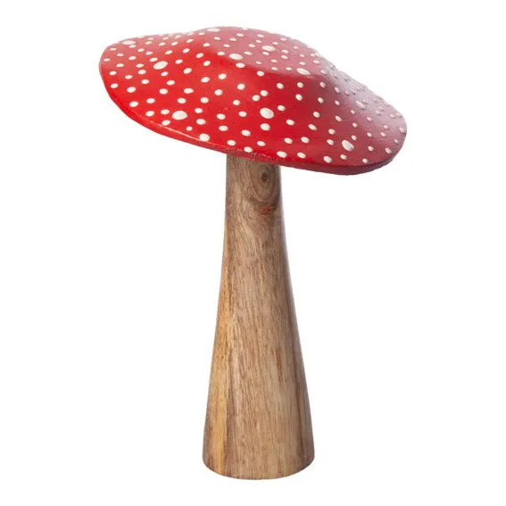 Det Gamle Apotek Mushroom dřevěná houba 23 cm červená