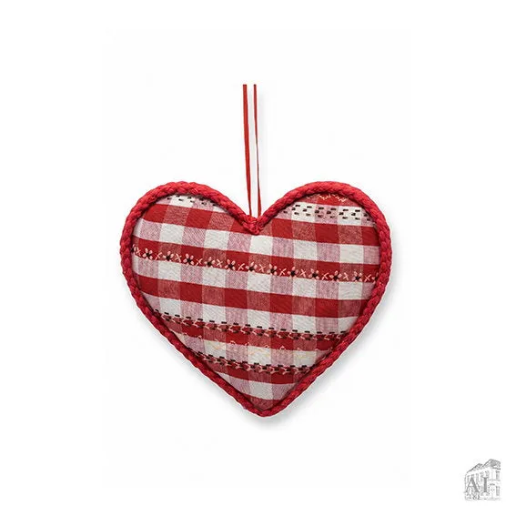 Det Gamle Apotek Heart srdce závěsné červené 11 cm