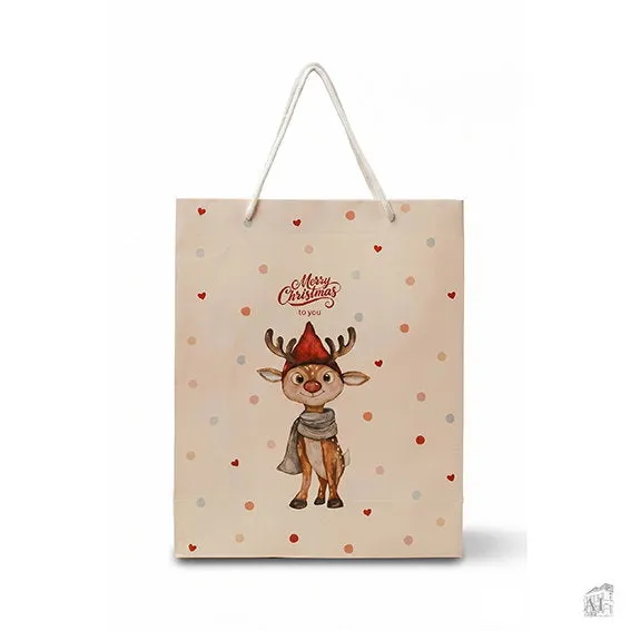 Det Gamle Apotek Giftbag papírová taška šedá 32 cm