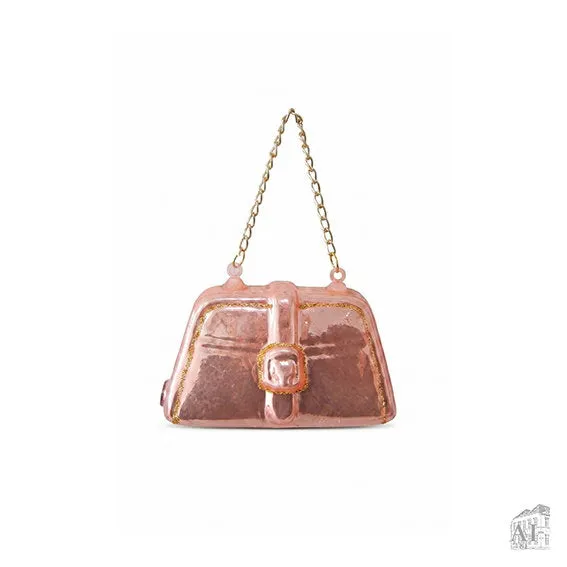 Det Gamle Apotek Bag skleněná baňka 6 cm růžová