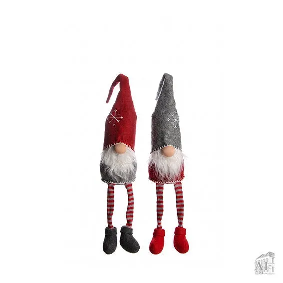Det Gamle Apotek Gnome vánoční skřítek látkový červený 58 cm