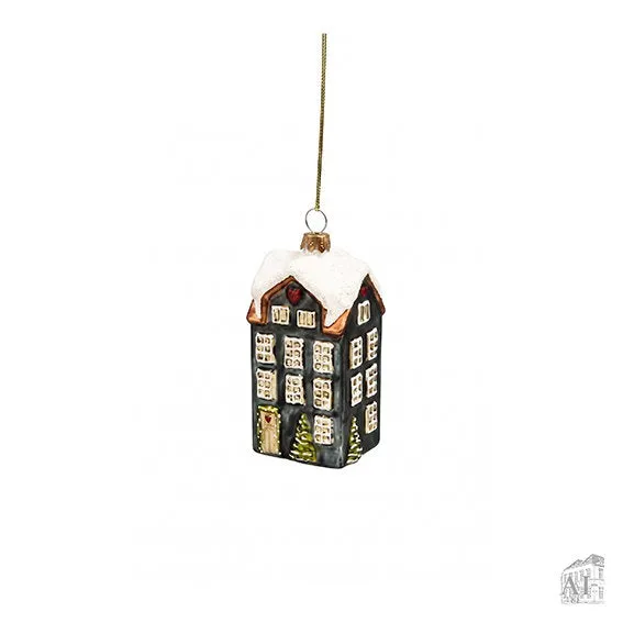 Det Gamle Apotek House for Hanging ozdoba petrolejová 9 cm