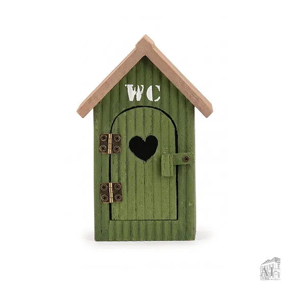 Det Gamle Apotek WC House for Gnomes domeček zelený 12 cm